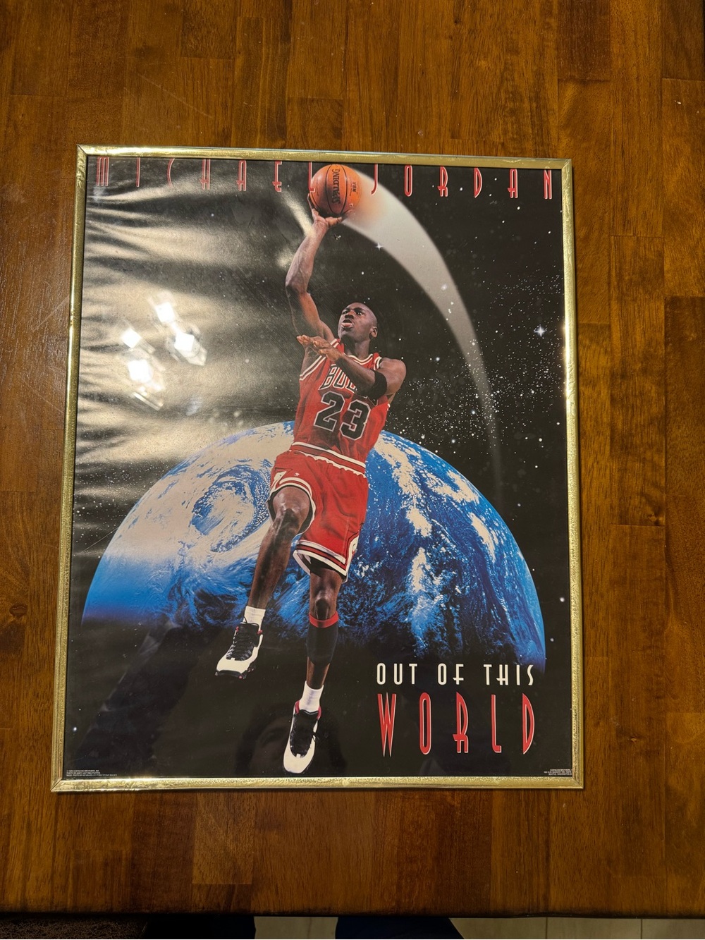 Michael Jordan OUT OF THIS WORLD 1995 Costacos 23" x 35" Foam Board Poster RARE!